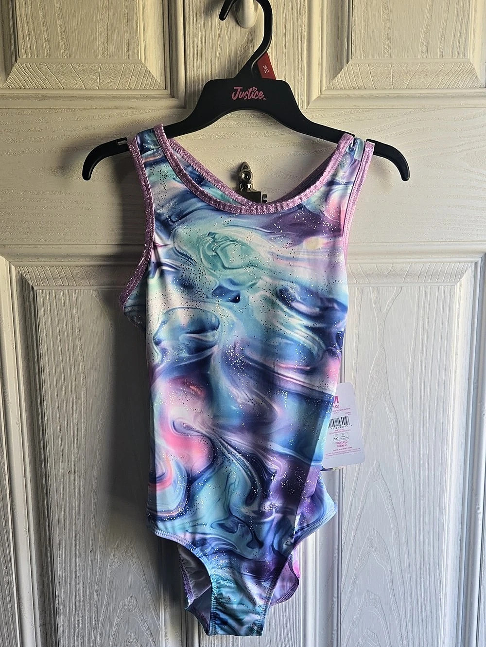 Justice Girls Abstract Dance Leotard Size 10 Medium NWT